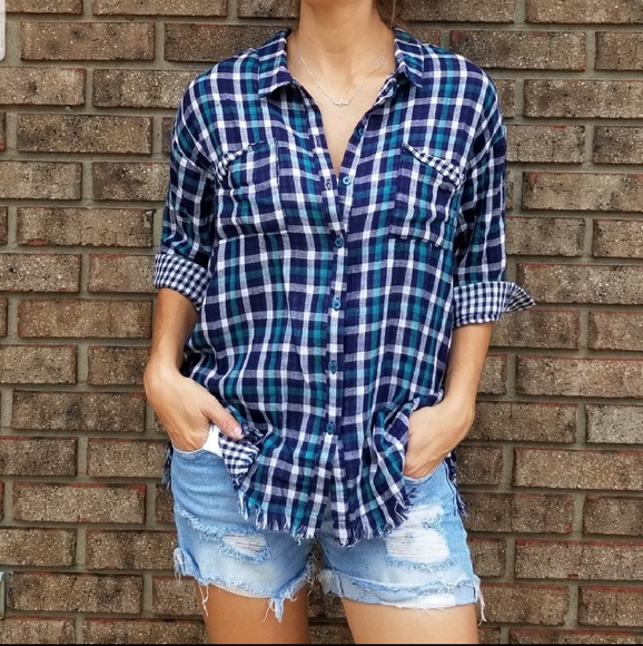 Gingham & Plaid Button-Up Flannel▫️LAST 1▫️ - Picture 3 of 6